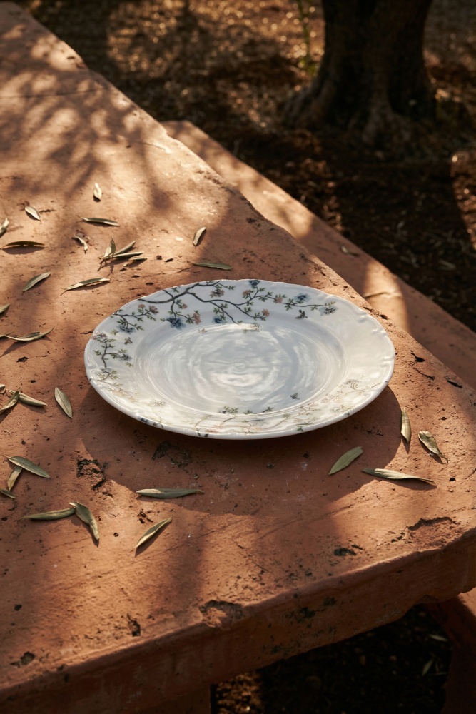 Silent Bloom Porselen Servis Tabak - 26 cm - 1