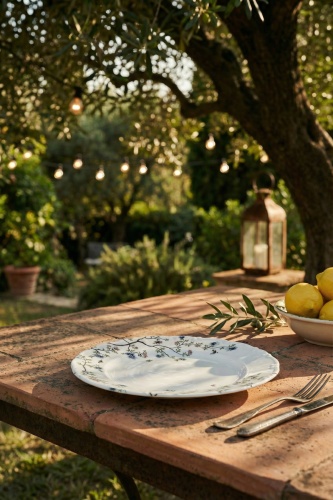 Silent Bloom Porselen Servis Tabak - 26 cm - 2