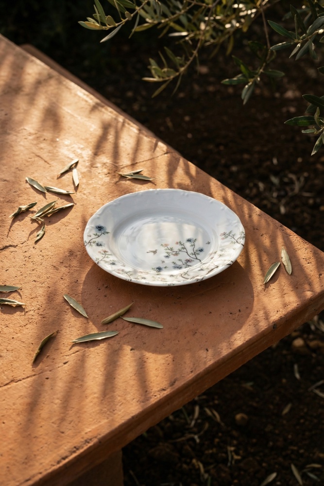 Silent Bloom Porselen Tatlı Tabağı - 19 cm - 1