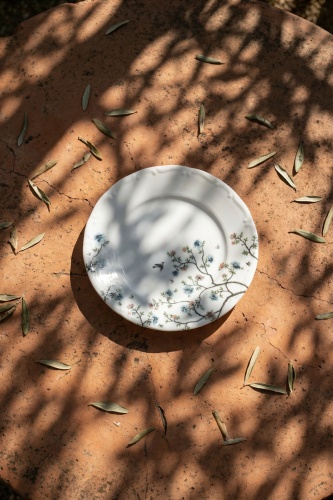 Silent Bloom Porselen Tatlı Tabağı - 19 cm - 3