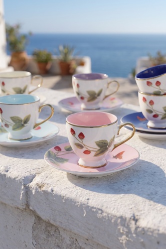 Sirena 6 Kişilik Porselen Kahve Fincan Takımı - 90 ml - 3
