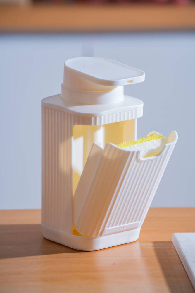 Snoppy Sünger Hazneli Sıvı Sabunluk Beyaz - 19 cm - 4