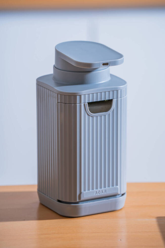 Snoppy Sünger Hazneli Sıvı Sabunluk Gri - 19 cm - 1