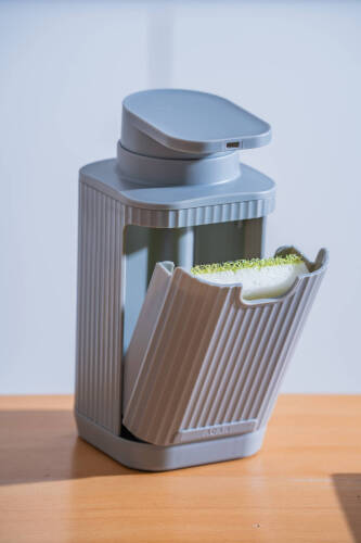 Snoppy Sünger Hazneli Sıvı Sabunluk Gri - 19 cm - 2