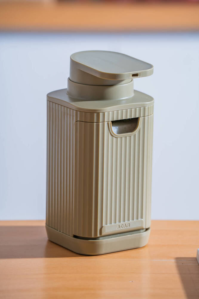 Snoppy Sünger Hazneli Sıvı Sabunluk Haki - 19 cm - 1