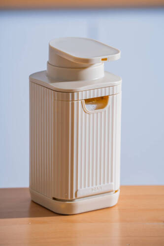 Snoppy Sünger Hazneli Sıvı Sabunluk Krem - 19 cm - Acar