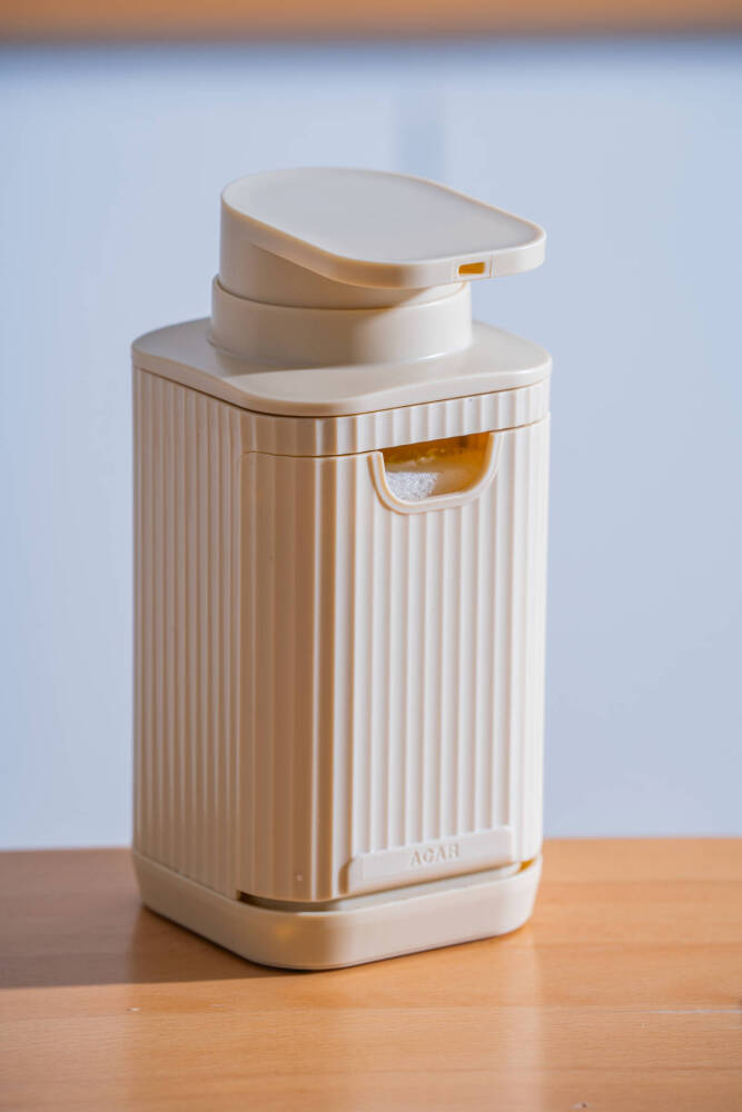 Snoppy Sünger Hazneli Sıvı Sabunluk Krem - 19 cm - 1