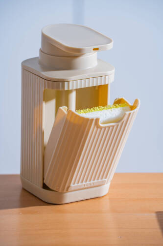 Snoppy Sünger Hazneli Sıvı Sabunluk Krem - 19 cm - 2