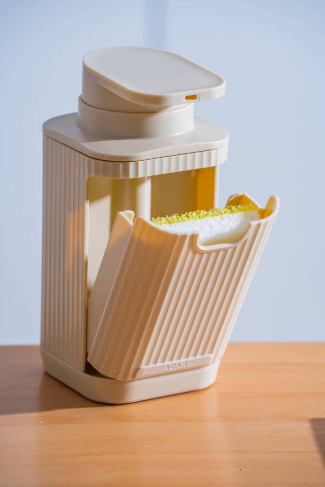 Snoppy Sünger Hazneli Sıvı Sabunluk Krem - 19 cm - 2