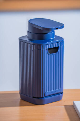 Snoppy Sünger Hazneli Sıvı Sabunluk Lacivert - 19 cm - Acar