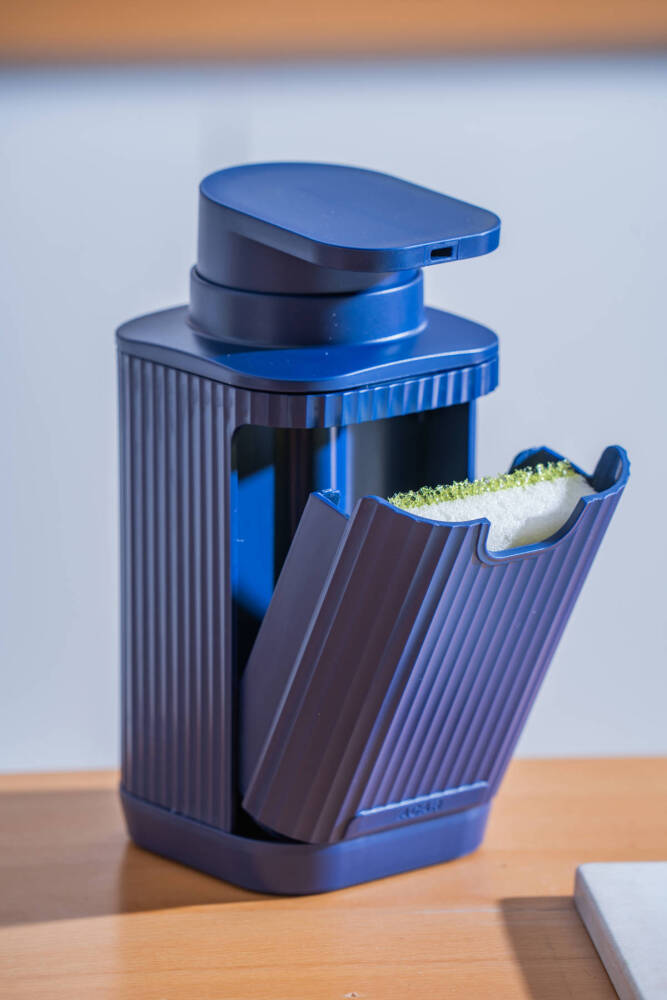 Snoppy Sünger Hazneli Sıvı Sabunluk Lacivert - 19 cm - 2