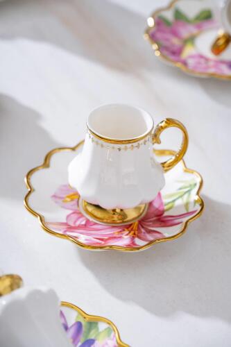 Sofiya 6 Kişilik Kahve Fincanı Takımı - 90 ml - 2