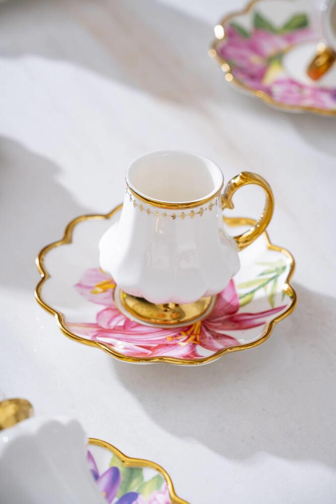 Sofiya 6 Kişilik Kahve Fincanı Takımı - 90 ml - 9