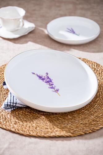 Soft Royal Porcelain Round Plate - 22 Cm - 2