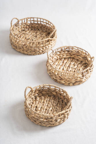 Soléa Hasır 3 lü Sepet Seti - Acar