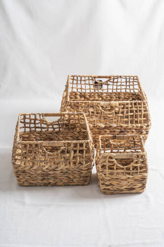 Soléa Hasır 3 lü Sepet Seti - Acar