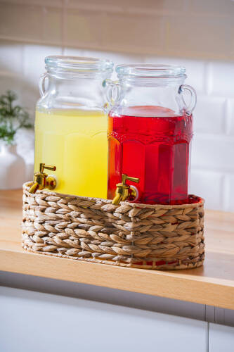 Star Duo Örgü Standlı Cam Sebil Seti - 6.2 lt - Acar