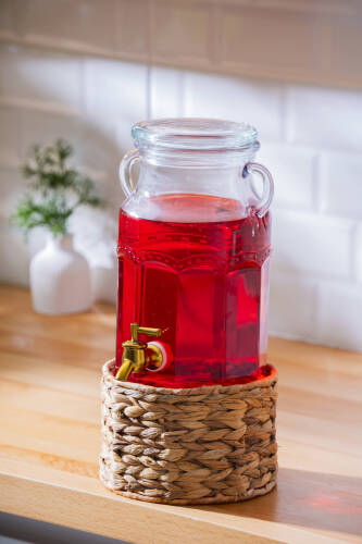 Star Örgü Standlı Cam Sebil - 3.1 lt - Acar