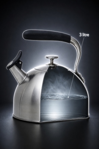 SteamCall Paslanmaz Çelik Düdüklü Su Isıtıcısı İnox - 3 L - 3