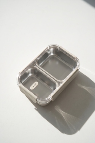 Steelock Paslanmaz Çelik İki Bölmeli Yemek Kabı - 22 cm - 3