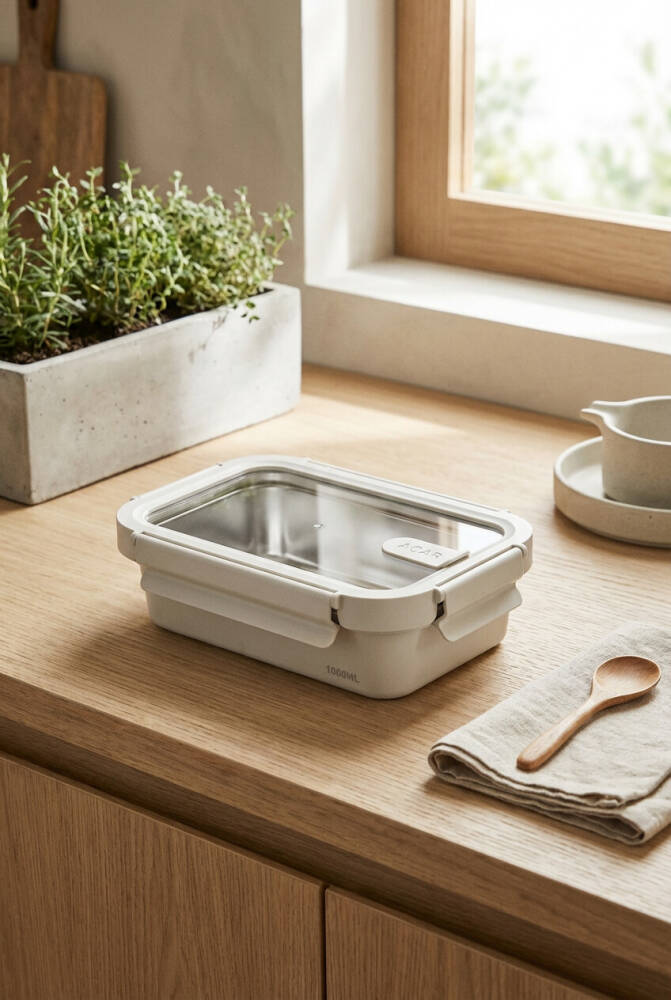 Steelock Paslanmaz Çelik Saklama Kabı - 1000 ml - 1