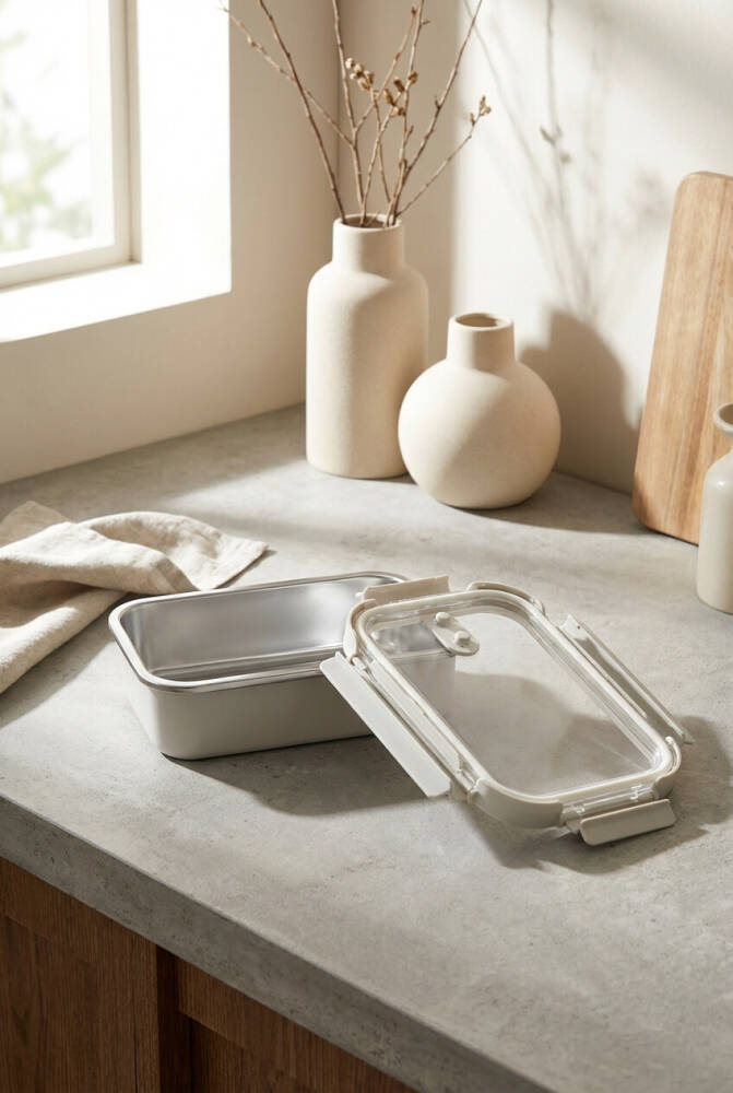 Steelock Paslanmaz Çelik Saklama Kabı - 1000 ml - 2