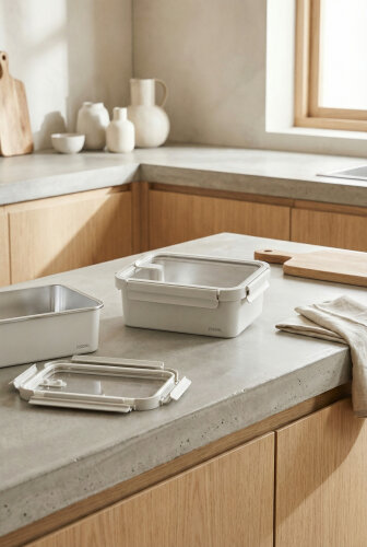 Steelock Paslanmaz Çelik Saklama Kabı - 2300 ml - 1