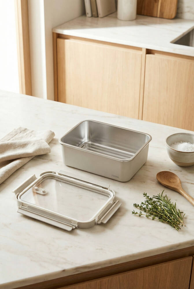 Steelock Paslanmaz Çelik Saklama Kabı - 2300 ml - 2