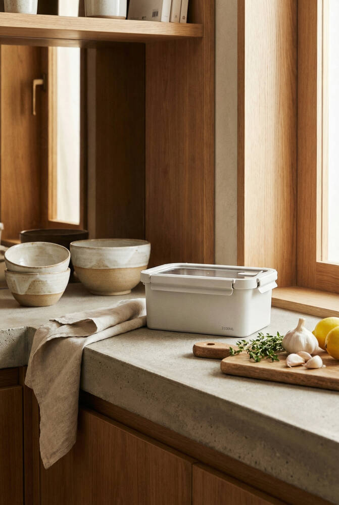 Steelock Paslanmaz Çelik Saklama Kabı - 3100 ml - 1