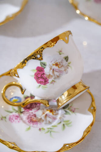 Stelara 6 Kişilik Porselen Kahve Fincan Takımı - 90 ml - 3