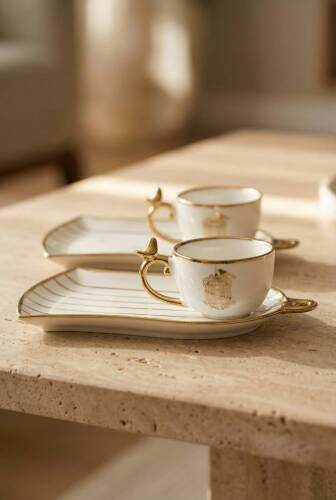 Story 6 Kişilik Porselen Kahve Fincanı Takımı - 100 ml - 2