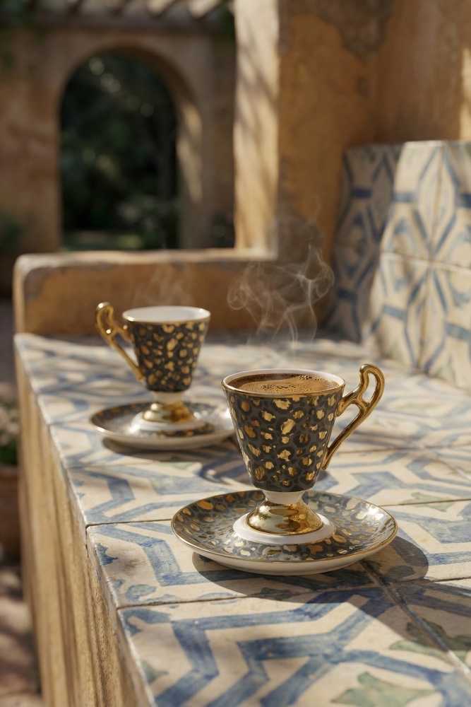 Talina 2 Kişilik Kahve Fincan Takımı - 90 ml - 1