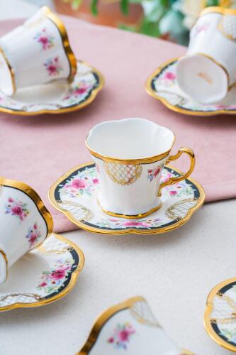 Tenebris 6 Kişilik Kahve Fincanı Takımı - 90 ml - Acar