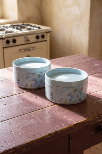 Terra 2 li Porselen Saklama Kabı Seti Mavi - 12 cm - 3
