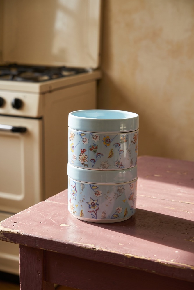 Terra 2 li Porselen Saklama Kabı Seti Mavi - 9 cm - 1