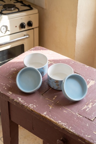 Terra 2 li Porselen Saklama Kabı Seti Mavi - 9 cm - 2