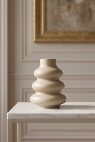 Terra Luxe Boğum Vazo Krem - 25 cm - 2