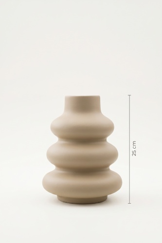 Terra Luxe Boğum Vazo Krem - 25 cm - 3