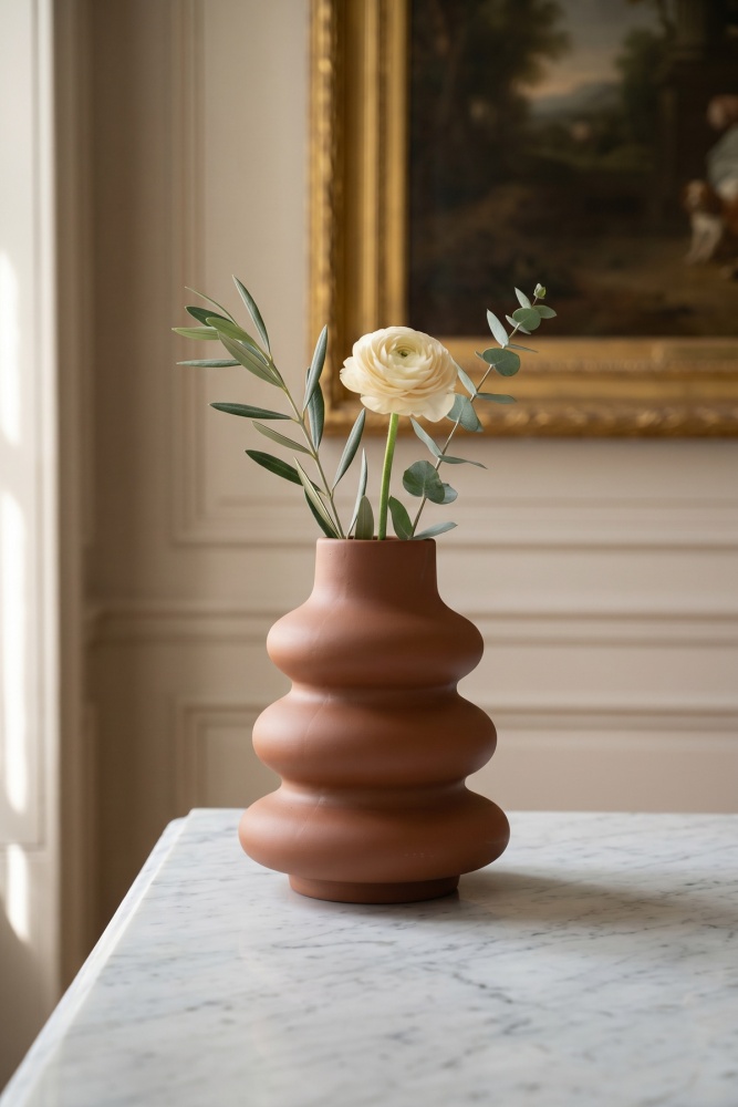 Terra Luxe Boğum Vazo Turuncu - 25 cm - 1