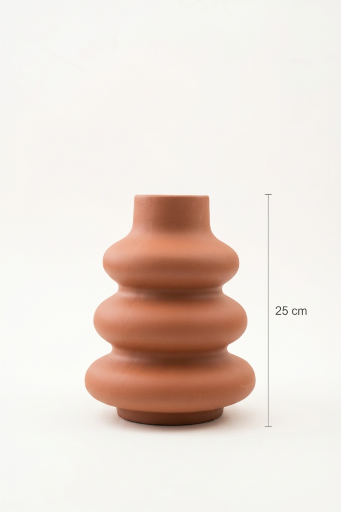 Terra Luxe Boğum Vazo Turuncu - 25 cm - 3
