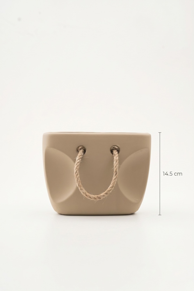 Terra Luxe Çanta Model Vazo Krem - 19 cm - 3