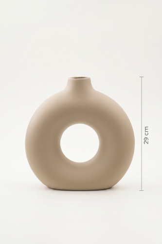 Terra Luxe Halka Vazo Krem- 29 cm - 3
