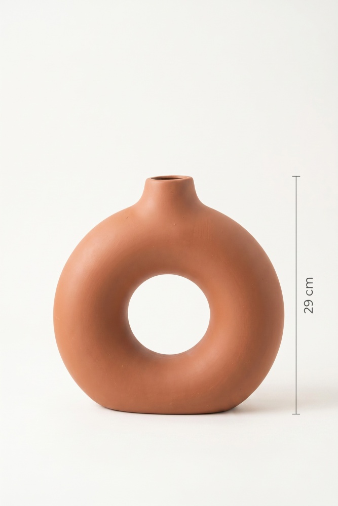 Terra Luxe Halka Vazo Turuncu - 29 cm - 3
