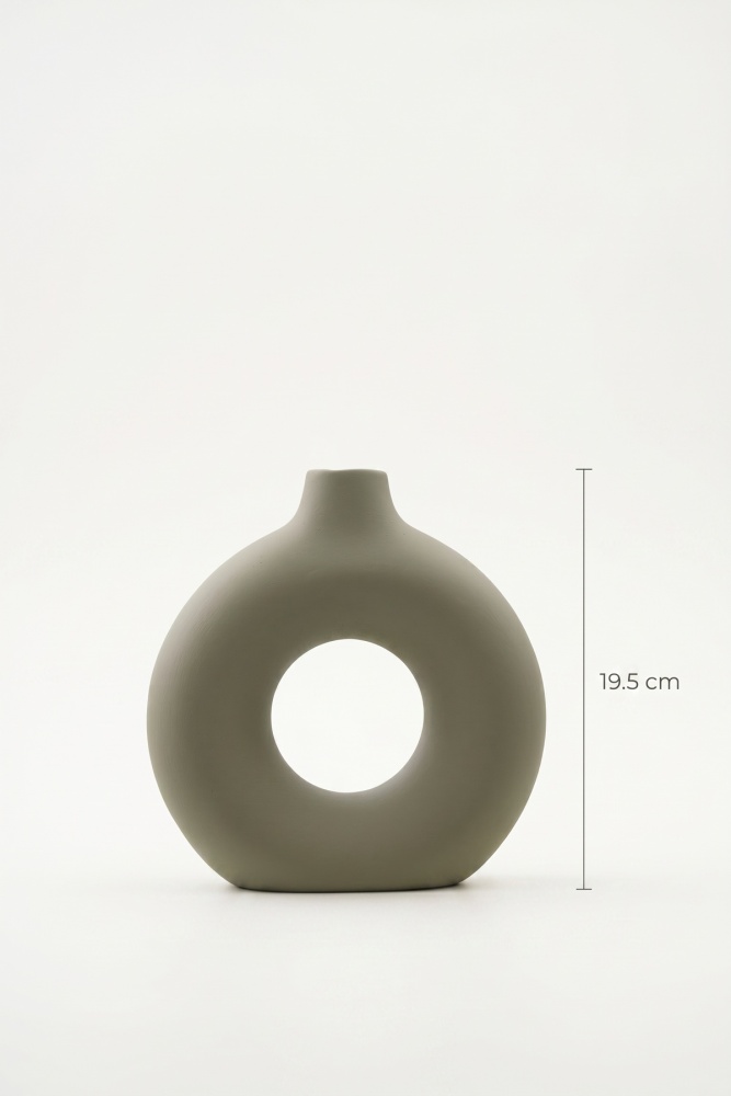 Terra Luxe Halka Vazo Yeşil - 19 cm - 3