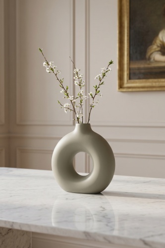 Terra Luxe Halka Vazo Yeşil - 29 cm - Acar