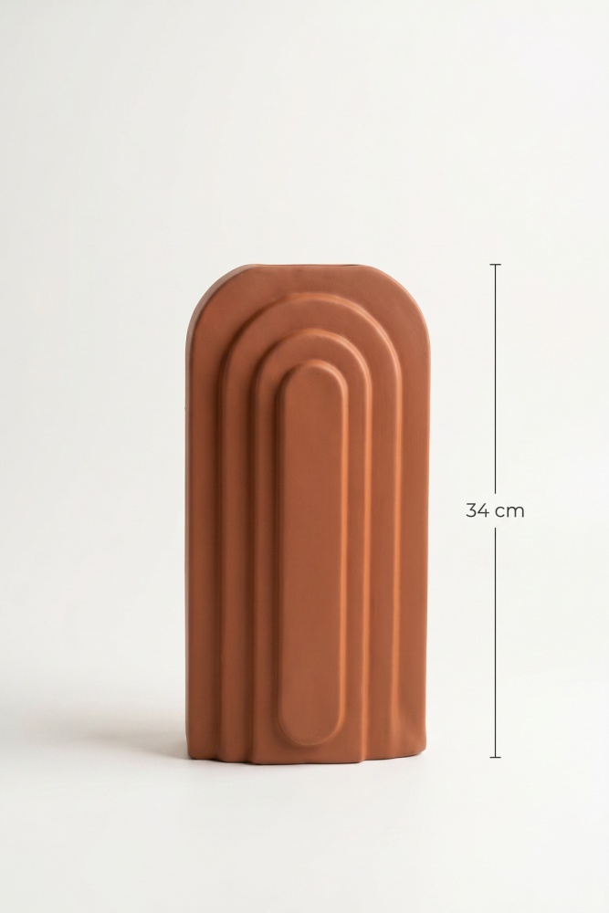Terra Luxe İskandinav Vazo Turuncu - 34 cm - 3