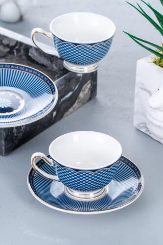 Tessa 2 Kişilik Porselen Kahve Fincanı Takımı - 90 ml - 3