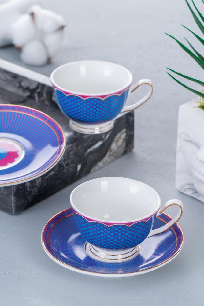 Tessa 2 Kişilik Porselen Kahve Fincanı Takımı - 90 ml - 3