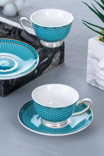 Tessa 2 Kişilik Porselen Kahve Fincanı Takımı - 90 ml - 3