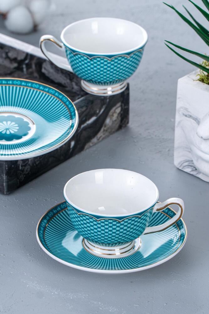Tessa 2 Kişilik Porselen Kahve Fincanı Takımı - 90 ml - 3